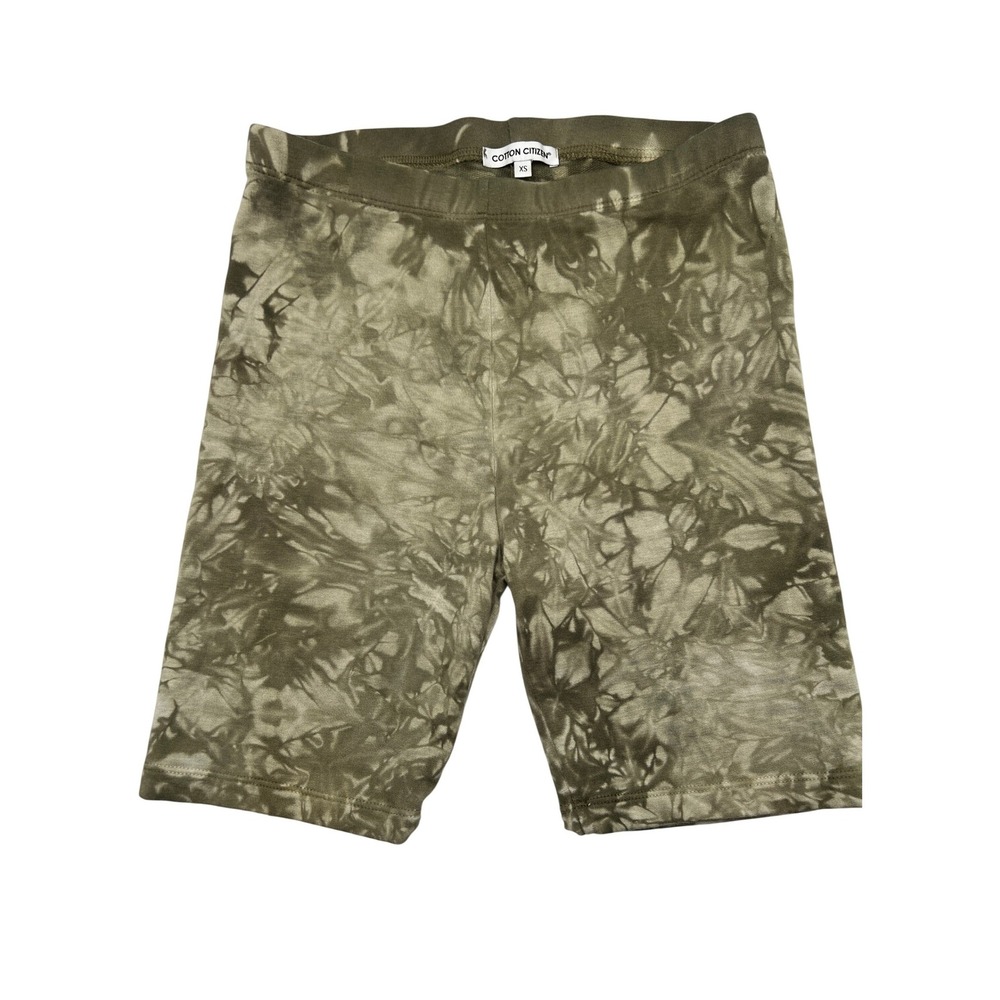 Cotton Citizen Biker Shorts Womens XS Green Excellent Tie Dye Yoga Athletic